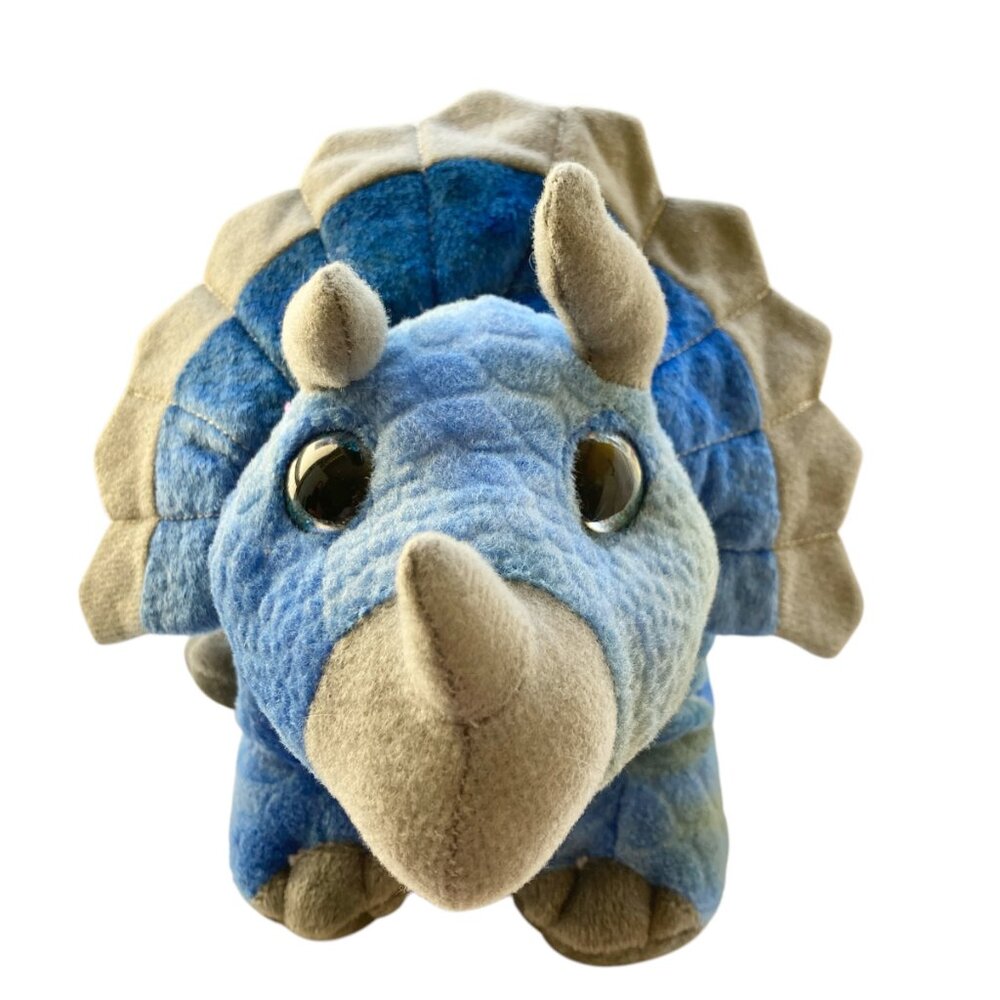 Stella Triceratops Dinosaur Stuffed Animal Plush The Bear Factory Blue 12" Blue
